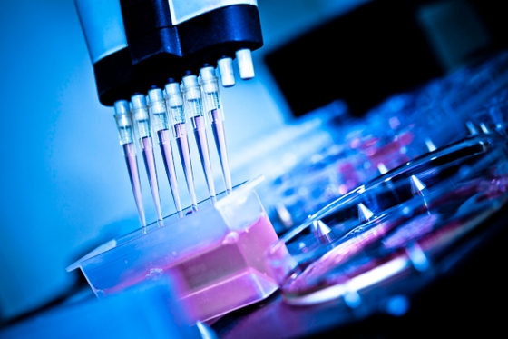 A close-up of a laboratory with a microscope, showcasing scientific exploration and research.